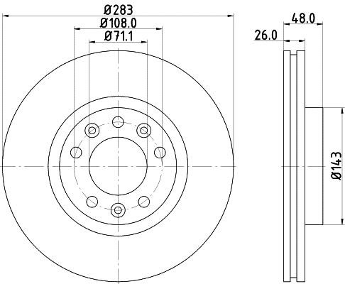 Mintex MDC2278C Brake Disc MDC2278C