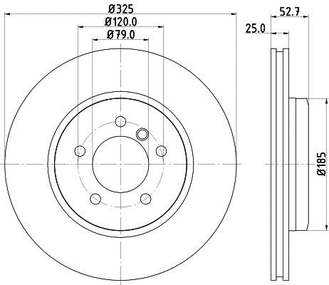 Mintex MDC1403C Front brake disc ventilated MDC1403C