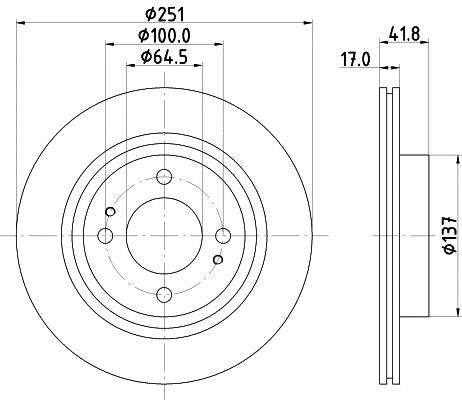 Mintex MDC2711 Front brake disc ventilated MDC2711