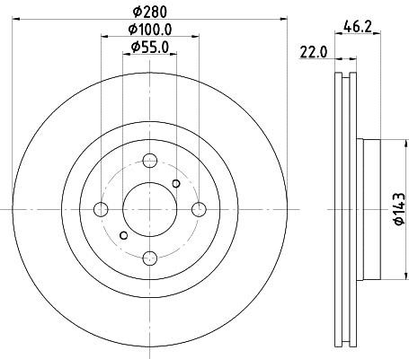 Mintex MDC2763 Brake disc MDC2763