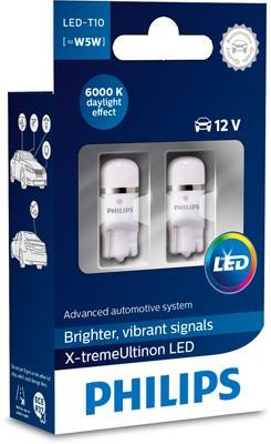 127996000KX2 Philips LED lamp Philips X-tremeUltinon LED T10 (W5W) 12В 1Вт
