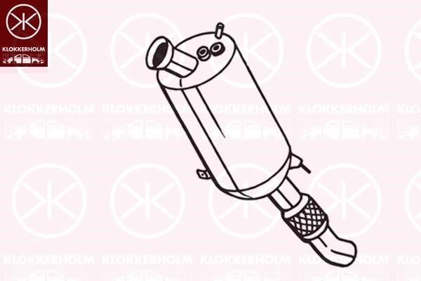 Klokkerholm 095-753 Soot/Particulate Filter, exhaust system 095753