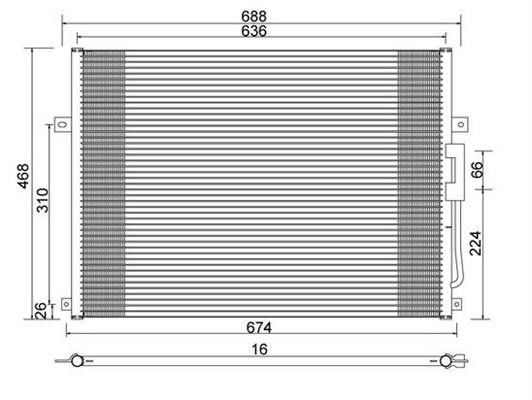 Magneti marelli 359003220940 Condenser, air conditioning 359003220940