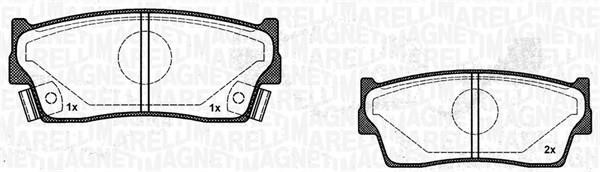 Magneti marelli 363916060799 Brake Pad Set, disc brake 363916060799