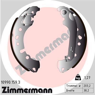 Otto Zimmermann 10990.159.3 Brake shoe set 109901593