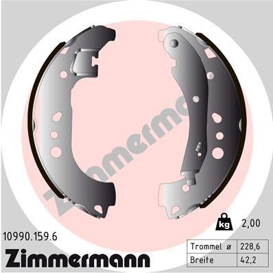 Otto Zimmermann 10990.159.6 Brake shoe set 109901596