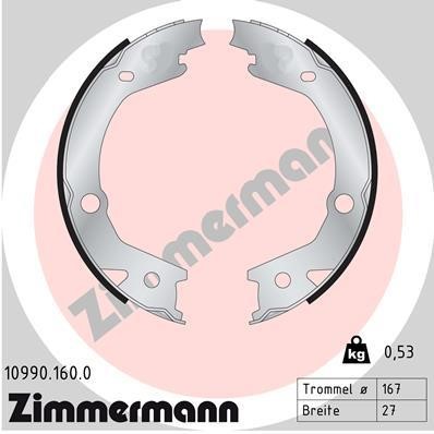 Otto Zimmermann 10990.160.0 Parking brake shoes 109901600