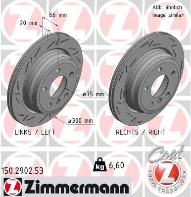 Otto Zimmermann 150.2902.53 Rear ventilated brake disc 150290253