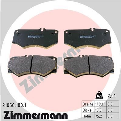 Otto Zimmermann 21056.180.1 Brake Pad Set, disc brake 210561801