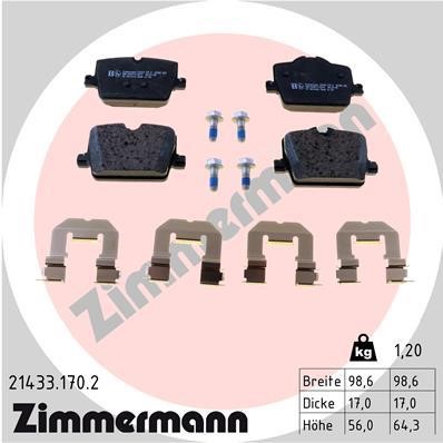 Otto Zimmermann 21433.170.2 Brake Pad Set, disc brake 214331702