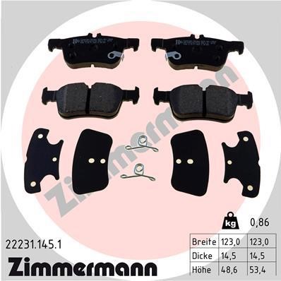 Otto Zimmermann 22231.145.1 Brake Pad Set, disc brake 222311451