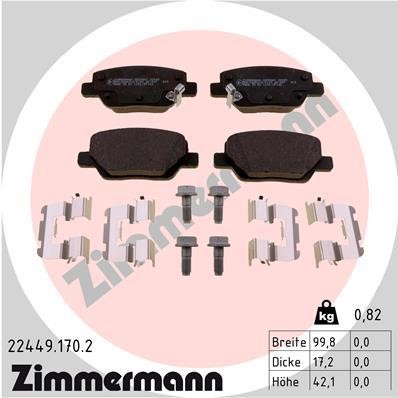 Otto Zimmermann 22449.170.2 Brake Pad Set, disc brake 224491702