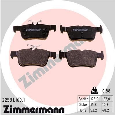 Otto Zimmermann 22531.160.1 Brake Pad Set, disc brake 225311601