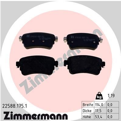 Otto Zimmermann 22588.175.1 Brake Pad Set, disc brake 225881751