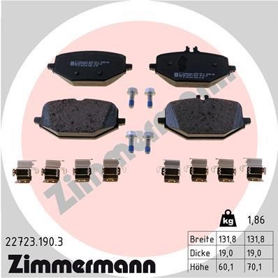Otto Zimmermann 22723.190.3 Brake Pad Set, disc brake 227231903