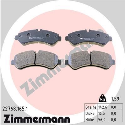 Otto Zimmermann 22768.165.1 Brake Pad Set, disc brake 227681651