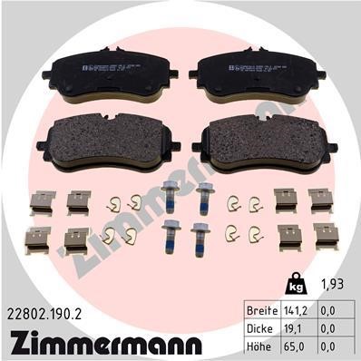 Otto Zimmermann 22802.190.2 Brake Pad Set, disc brake 228021902