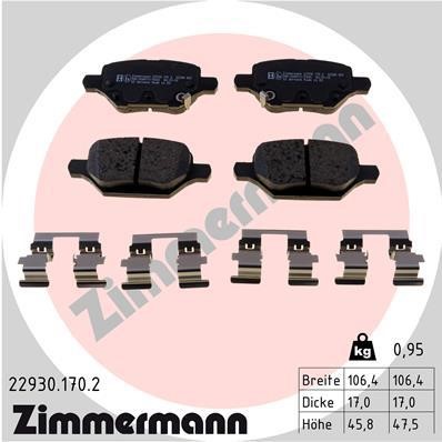 Otto Zimmermann 22930.170.2 Brake Pad Set, disc brake 229301702