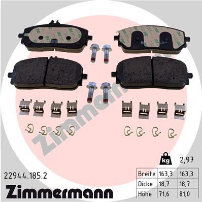 Otto Zimmermann 22944.185.2 Brake Pad Set, disc brake 229441852