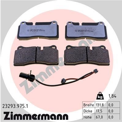 Otto Zimmermann 23293.975.1 Brake Pad Set, disc brake 232939751