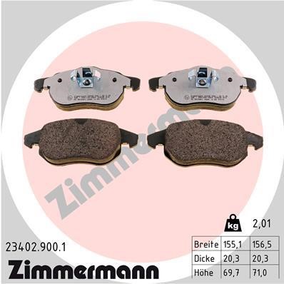 Otto Zimmermann 23402.900.1 Brake Pad Set, disc brake 234029001