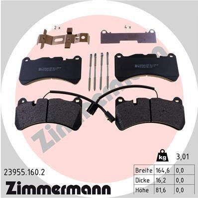 Otto Zimmermann 23955.160.2 Brake Pad Set, disc brake 239551602