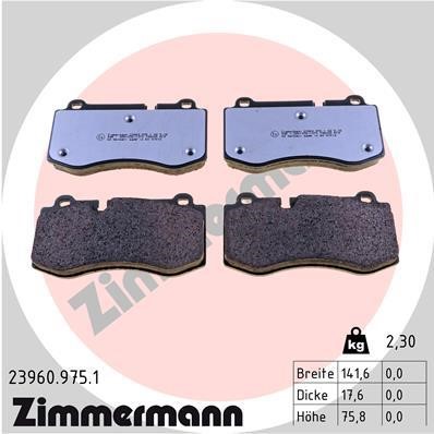 Otto Zimmermann 23960.975.1 Brake Pad Set, disc brake 239609751