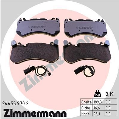 Otto Zimmermann 24455.970.2 Brake Pad Set, disc brake 244559702
