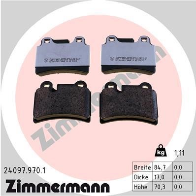 Otto Zimmermann 24097.970.1 Brake Pad Set, disc brake 240979701