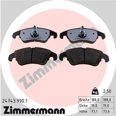 Otto Zimmermann 24743.990.1 Brake Pad Set, disc brake 247439901