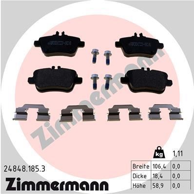 Otto Zimmermann 24848.185.3 Brake Pad Set, disc brake 248481853