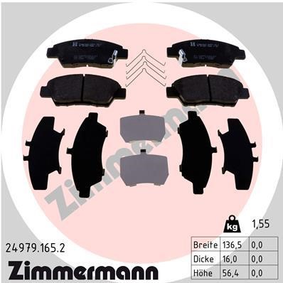 Otto Zimmermann 24979.165.2 Brake Pad Set, disc brake 249791652