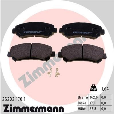 Otto Zimmermann 25202.170.1 Brake Pad Set, disc brake 252021701