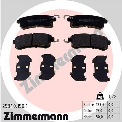 Otto Zimmermann 25340.150.1 Brake Pad Set, disc brake 253401501