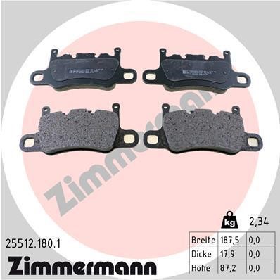 Otto Zimmermann 25512.180.1 Brake Pad Set, disc brake 255121801
