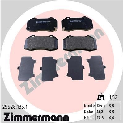 Otto Zimmermann 25528.135.1 Brake Pad Set, disc brake 255281351