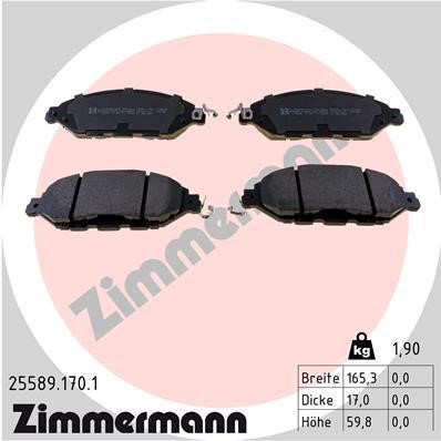 Otto Zimmermann 25589.170.1 Brake Pad Set, disc brake 255891701
