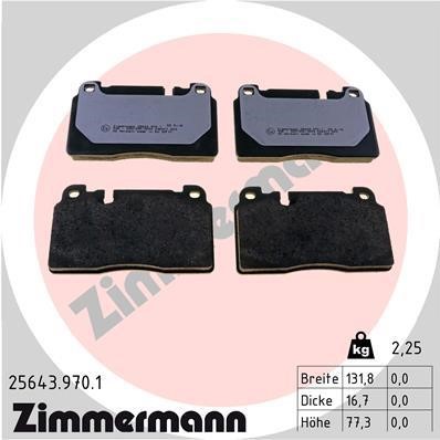 Otto Zimmermann 25643.970.1 Brake Pad Set, disc brake 256439701
