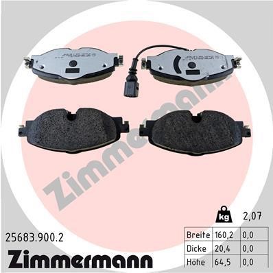 Otto Zimmermann 25683.900.2 Brake Pad Set, disc brake 256839002