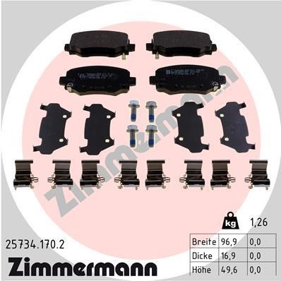 Otto Zimmermann 25734.170.2 Brake Pad Set, disc brake 257341702