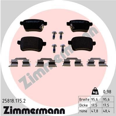 Otto Zimmermann 25818.175.2 Brake Pad Set, disc brake 258181752