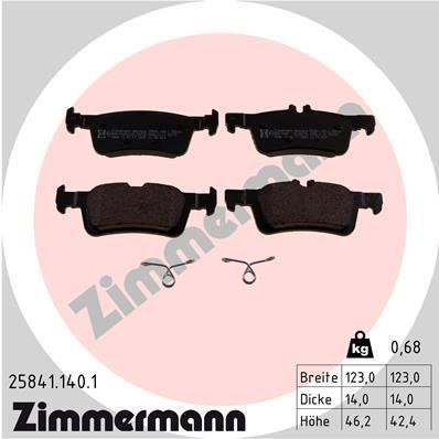 Otto Zimmermann 25841.140.1 Brake Pad Set, disc brake 258411401
