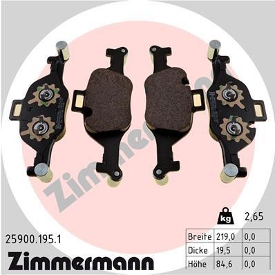 Otto Zimmermann 25900.195.1 Brake Pad Set, disc brake 259001951