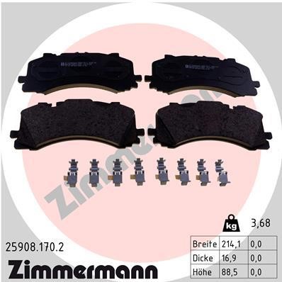 Otto Zimmermann 25908.170.2 Brake Pad Set, disc brake 259081702