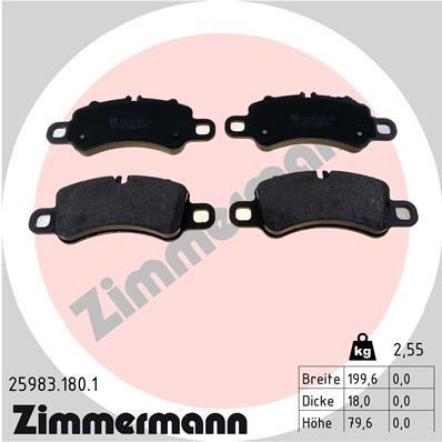 Otto Zimmermann 25983.180.1 Brake Pad Set, disc brake 259831801