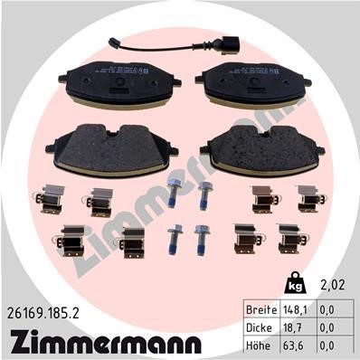 Otto Zimmermann 26169.185.2 Brake Pad Set, disc brake 261691852