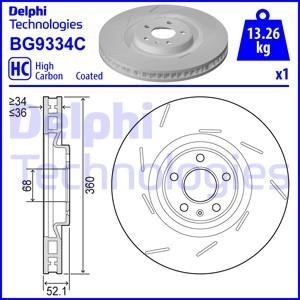 Delphi BG9334C Brake disc BG9334C