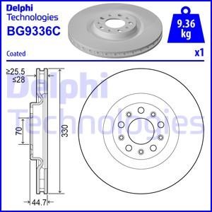 Delphi BG9336C Brake disk BG9336C BG9336C Delphi Brake disk