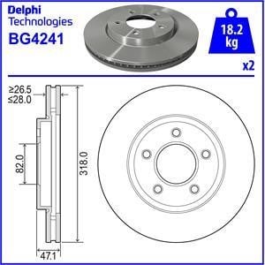 Delphi BG4241 Brake disc BG4241