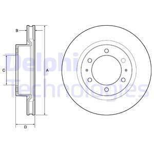 Delphi BG4925C Brake disk BG4925C